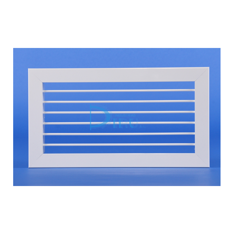 Rejilla Lamas Orientables Simple Deflexión MH + R 250 x 250 Color ALUMINIO