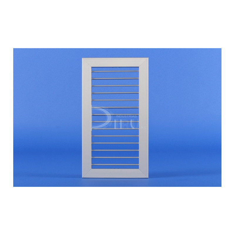 Rejilla Lamas Orientables Simple Deflexión MV + R + M 200 x 350 Color ALUMINIO