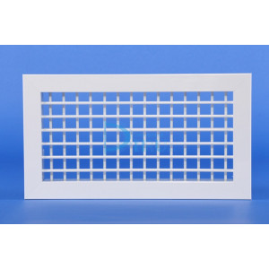 Rejilla Lamas Orientables Doble Deflexión MHV + R 100 x 350 Color ALUMINIO