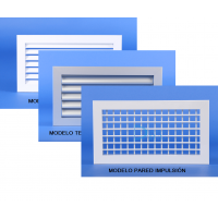 Kit de rejillas de impulsión y retorno para aire acondicionado